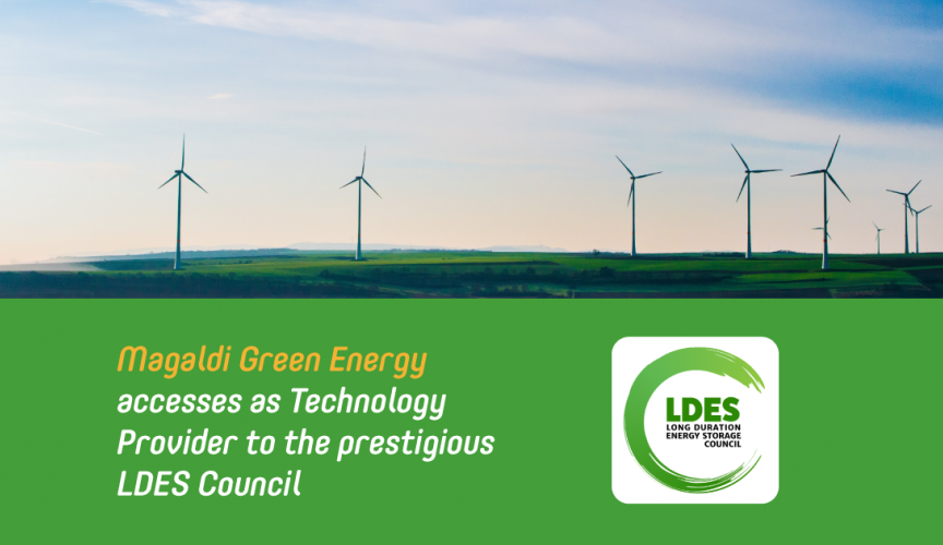 Magaldi Green Energy accesses as Technology Provider to the prestigious LDES Council