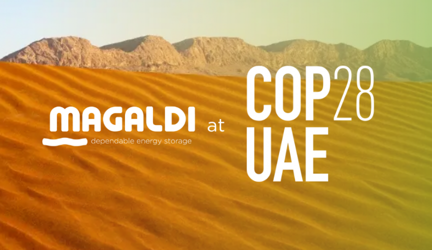 Magaldi Green Energy invited to be part #COP28: a sustainable, Italian Energy Storage Story
