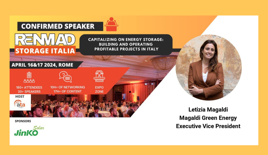 Magaldi Green Energy joins the RENMAD STORAGE ITALIA 2024